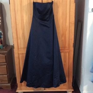 Michaelangelo Size 6 Strapless Full Length Navy Dress Prom, Formal or Bridesmaid